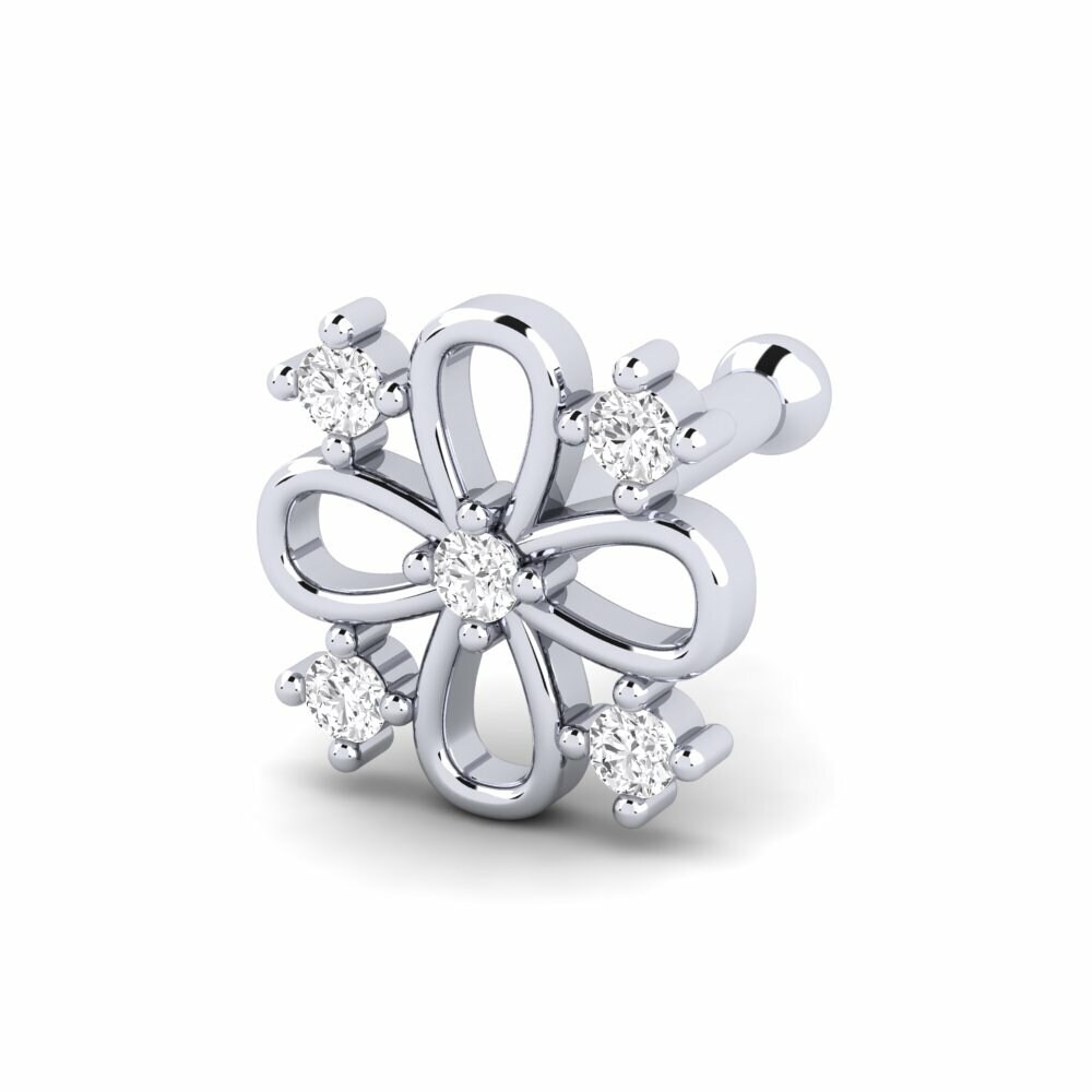 Diamant-saffier Neus Pin Blush