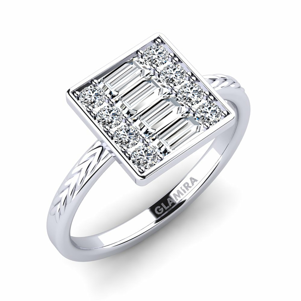 Exclusive Engagement Rings Bobo 585 White Gold Swarovski Crystal