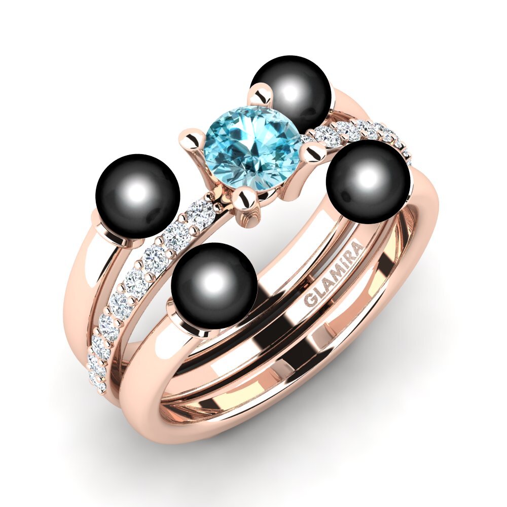 Blue Zircon Ring Bodend SET