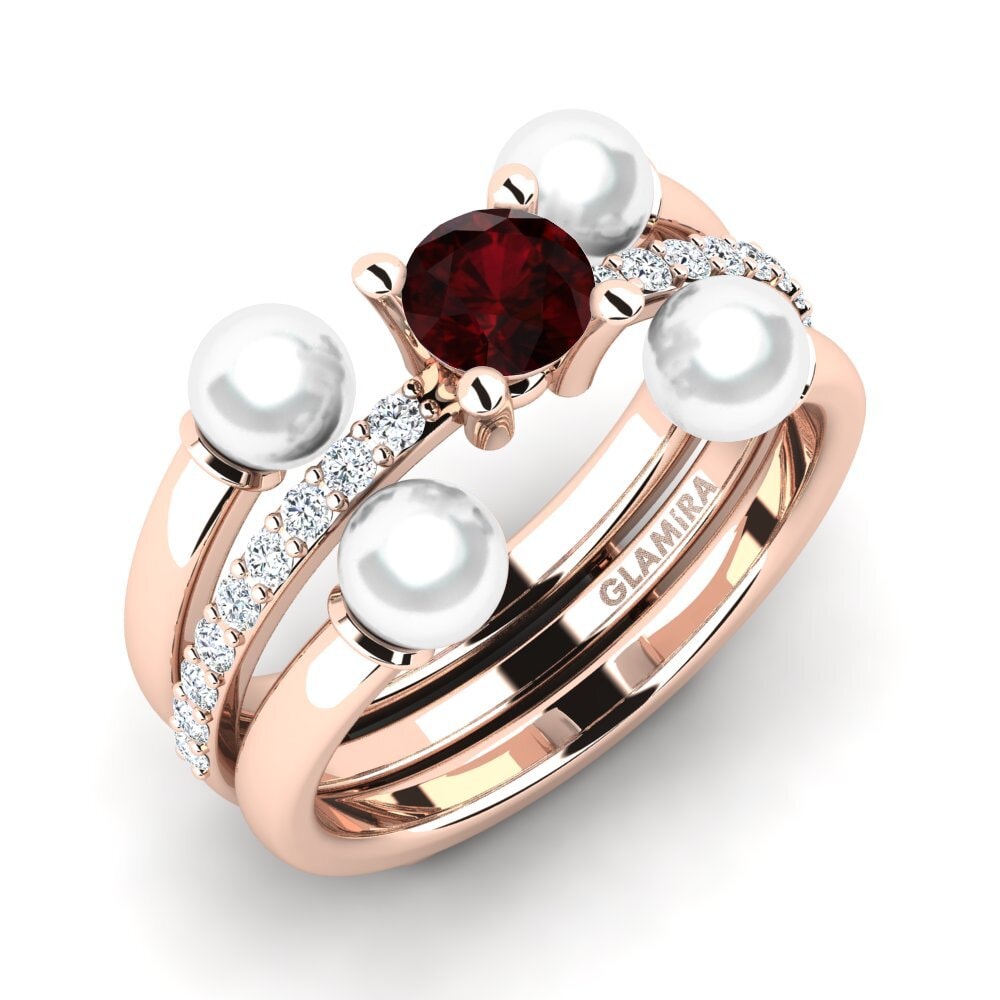 Garnet Ring Bodend SET