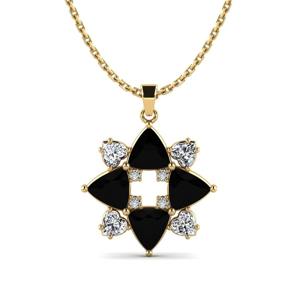 Trillion Black Sapphire Women's Pendant Boeotus