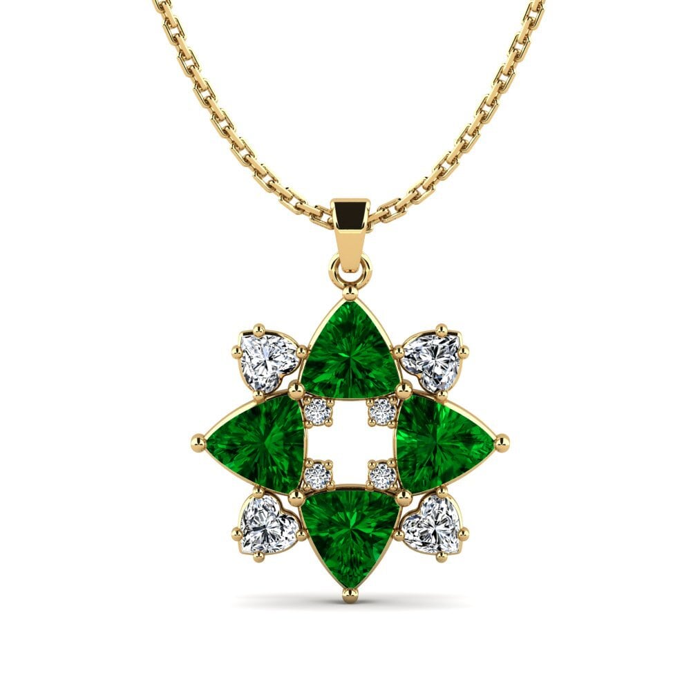 Trillion Green Zirconia Pendant Boeotus