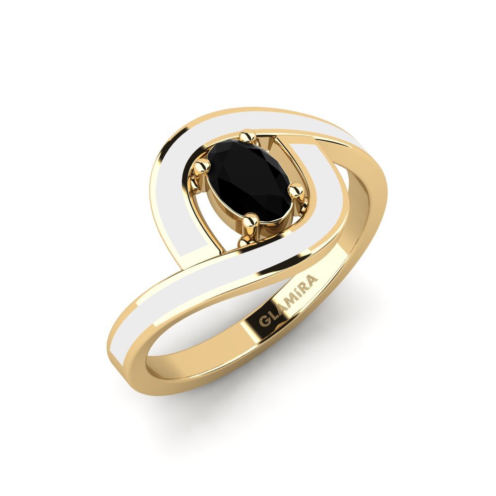 Schwarzer Onyx Ring Bogena