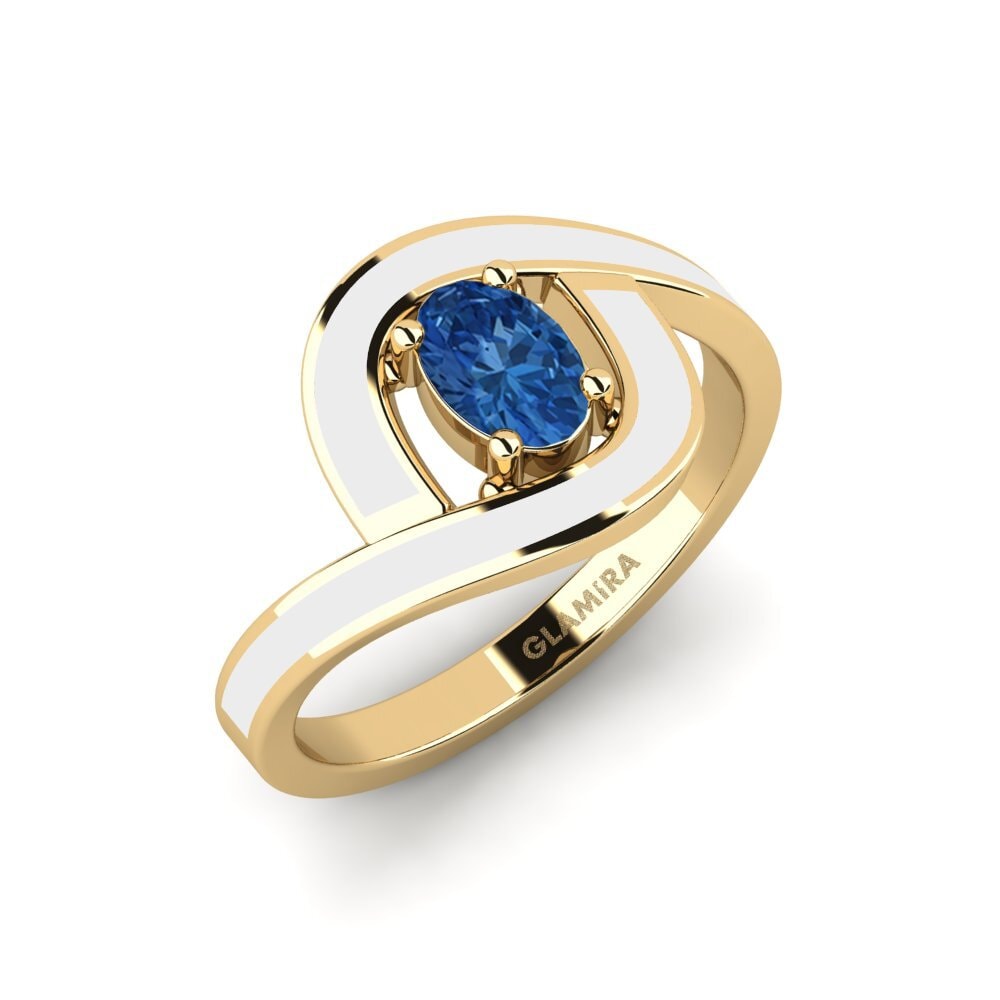 Dunkelblauer Zirkonia Ring Bogena