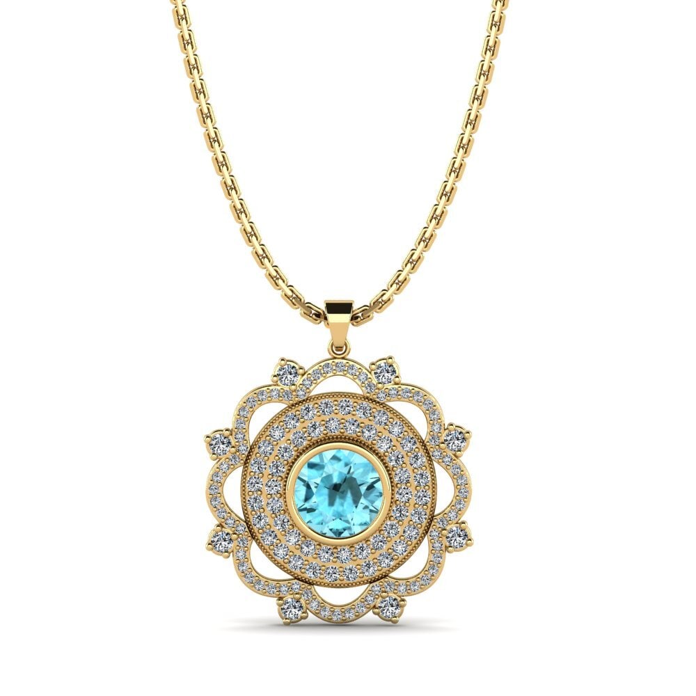 Blue Zircon Women's Pendant Bohan