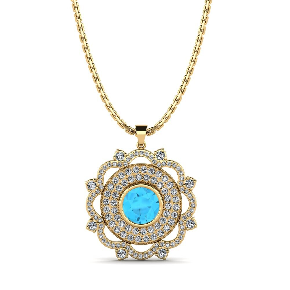 Blue Topaz Women's Pendant Bohan