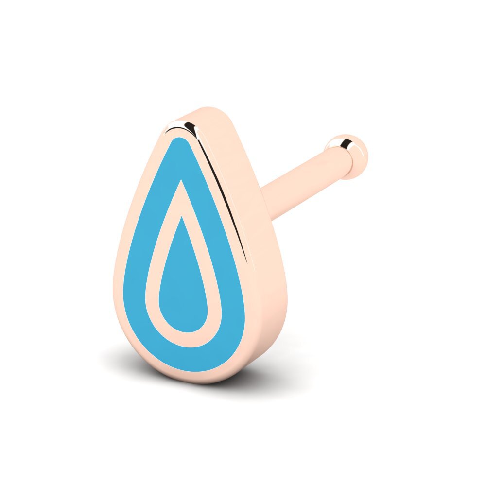 14k Oro Rosa Piercing Nariz Bojery