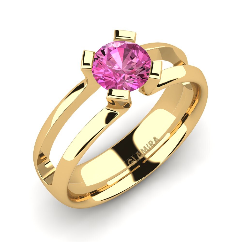 Topaze Rose Bague de fiançailles Bona