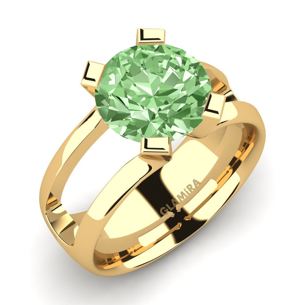 Green Diamond Engagement Ring Bona 3.0 crt