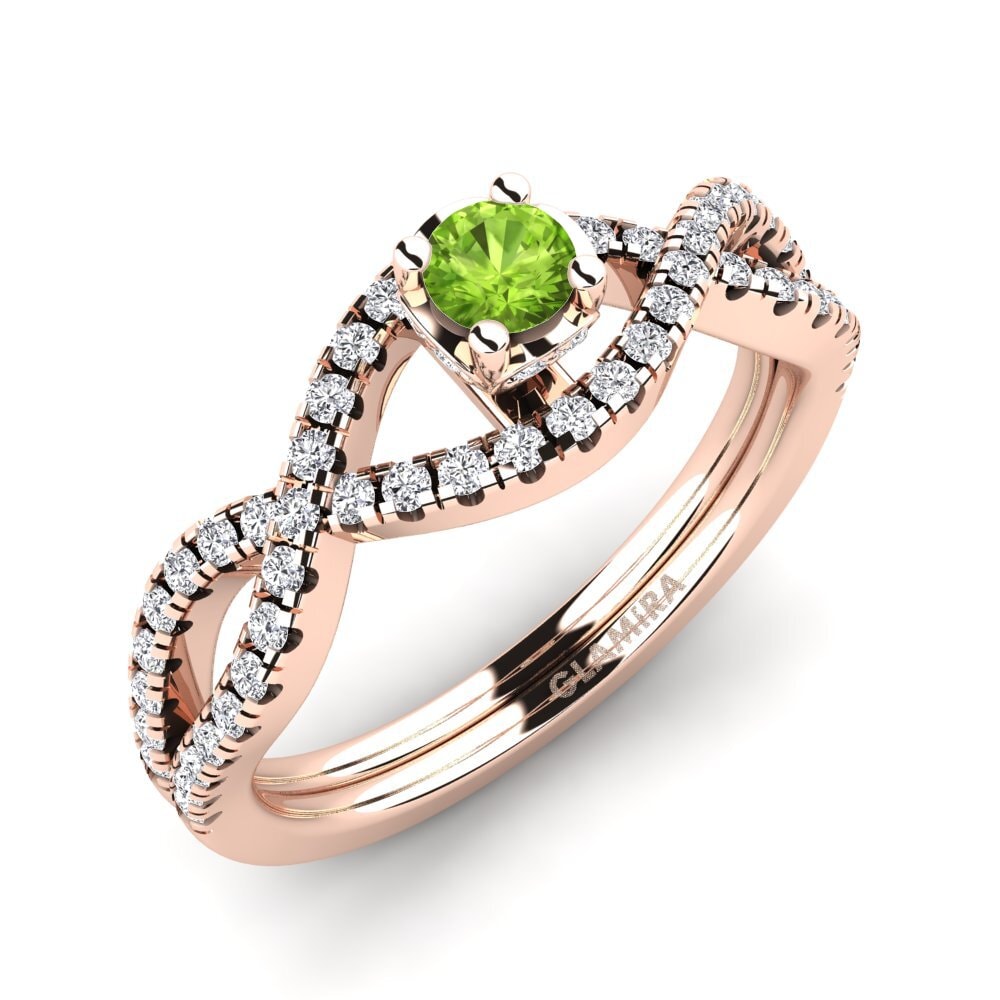Peridot Engagement Ring Bonita 0.16 crt
