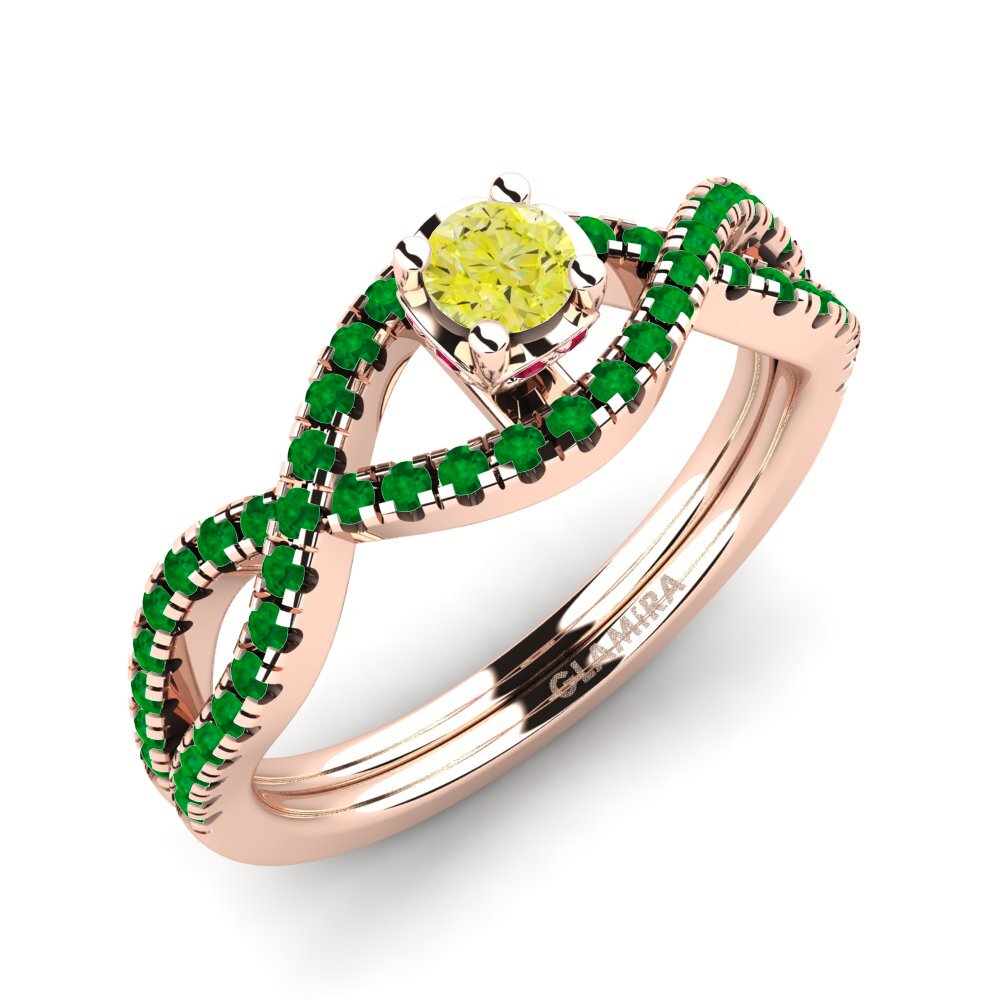 Gele Diamant Verlovingsring Bonita 0.16 crt