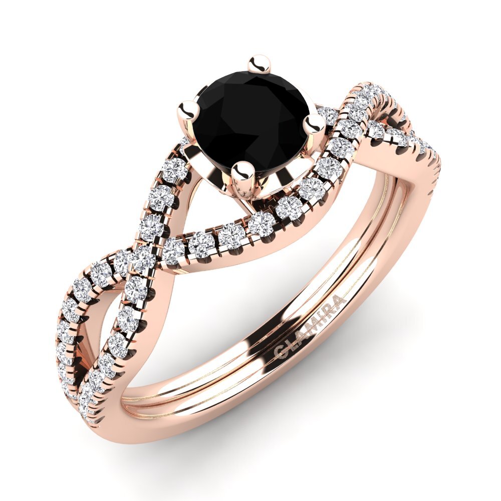 Black Onyx Engagement Ring Bonita