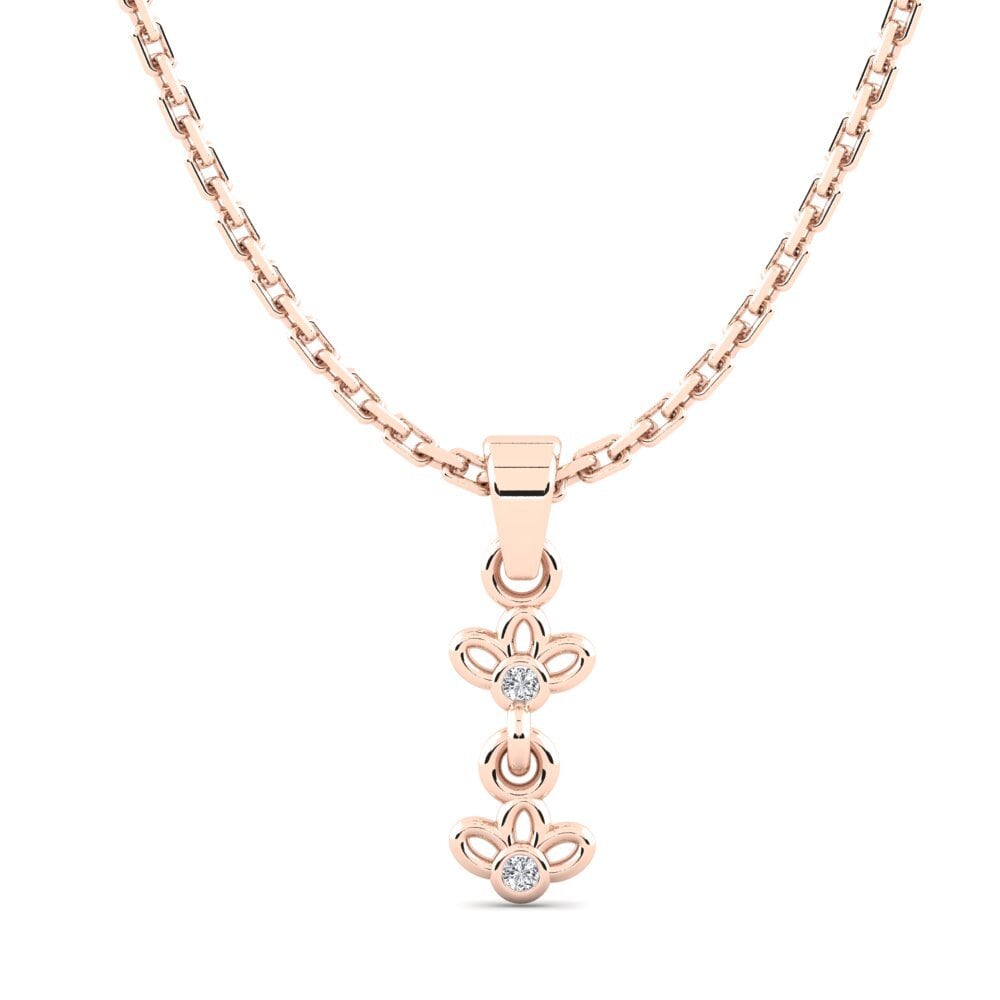 18k Oro Rosa Diamante Colgante de Mujer Bonkar