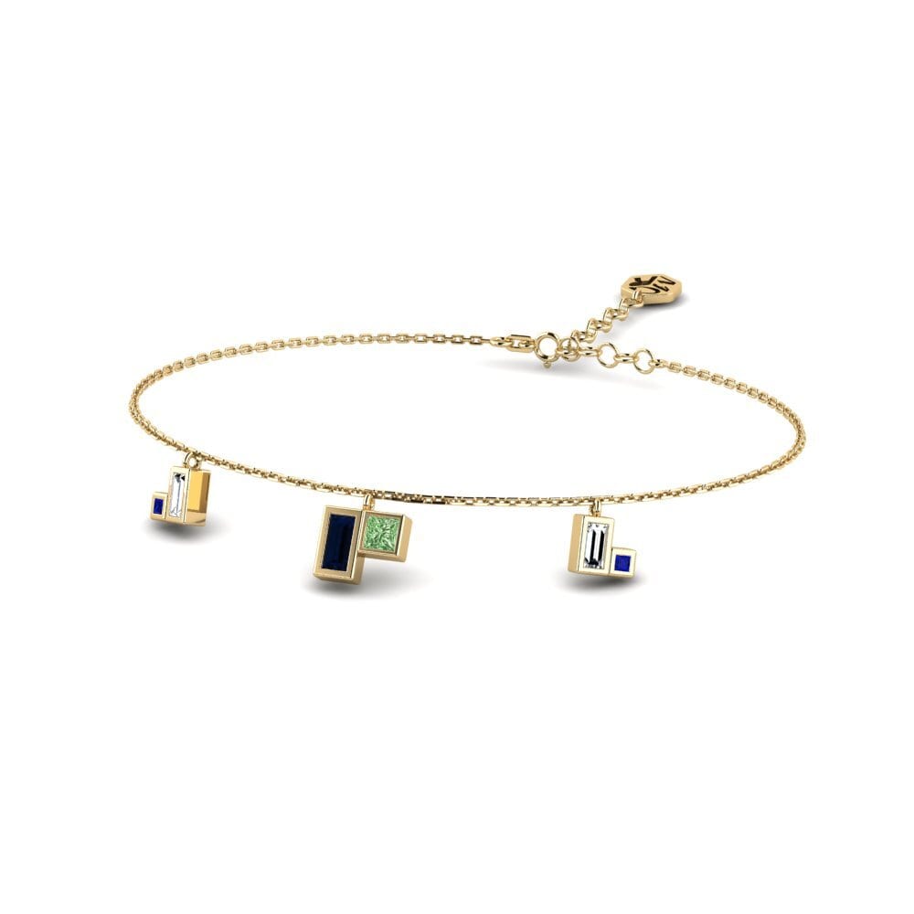 Princess Green Diamond Women's Bracelet Bopolu