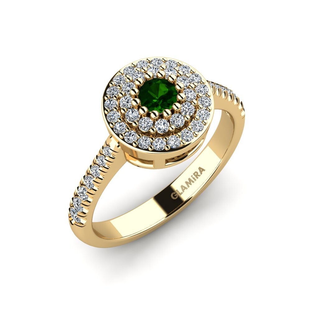 Green Tourmaline Engagement Ring Bordeale