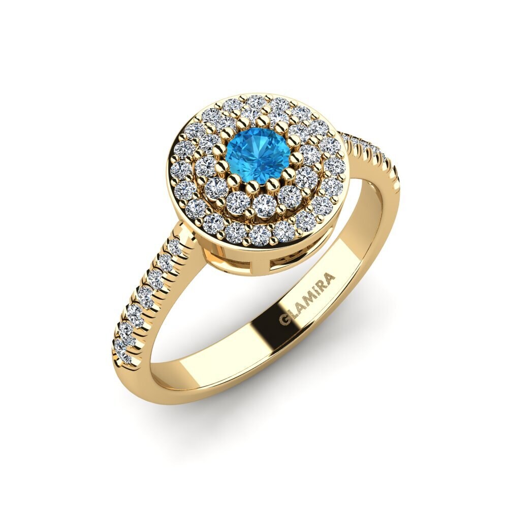 Blue Topaz Engagement Ring Bordeale