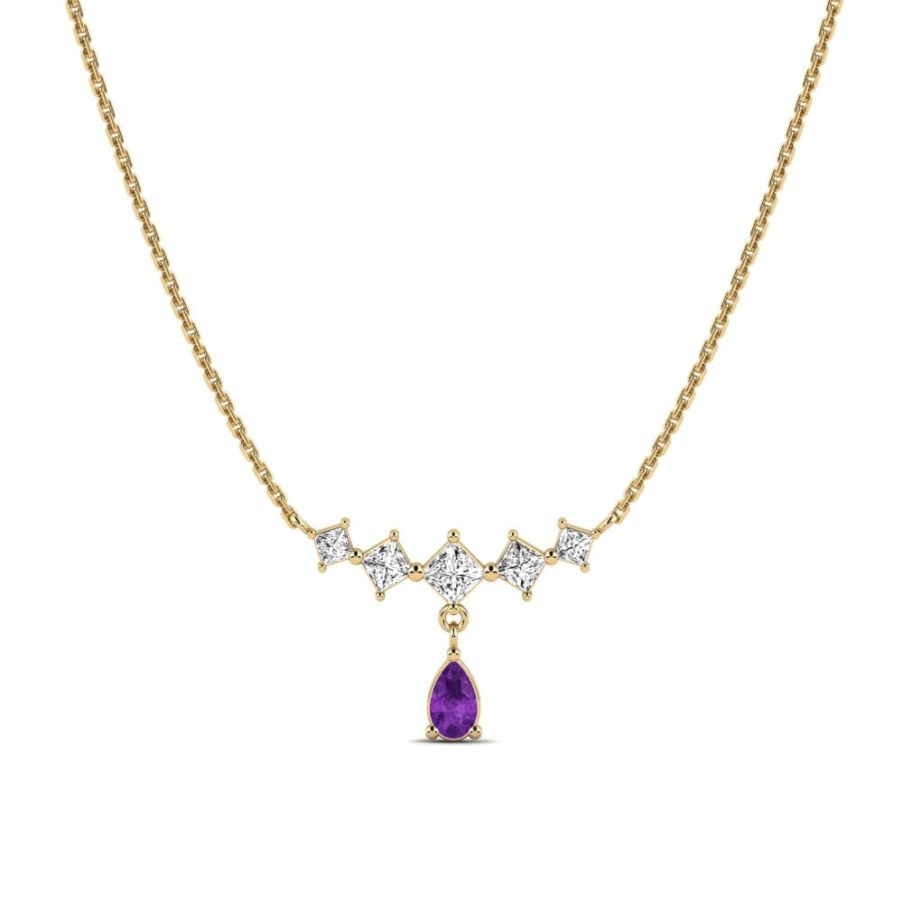 Amethist Ketting Bordeaux
