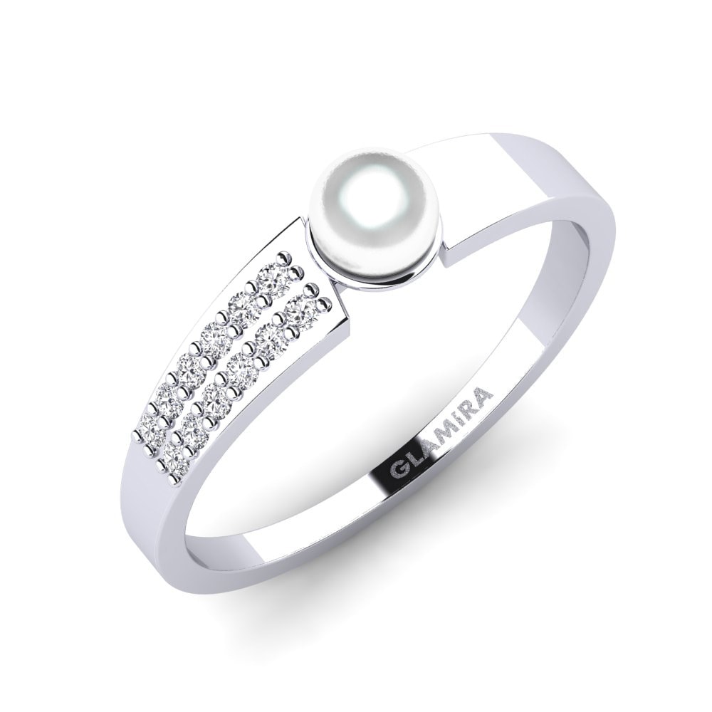 White Silver Ring Boreno