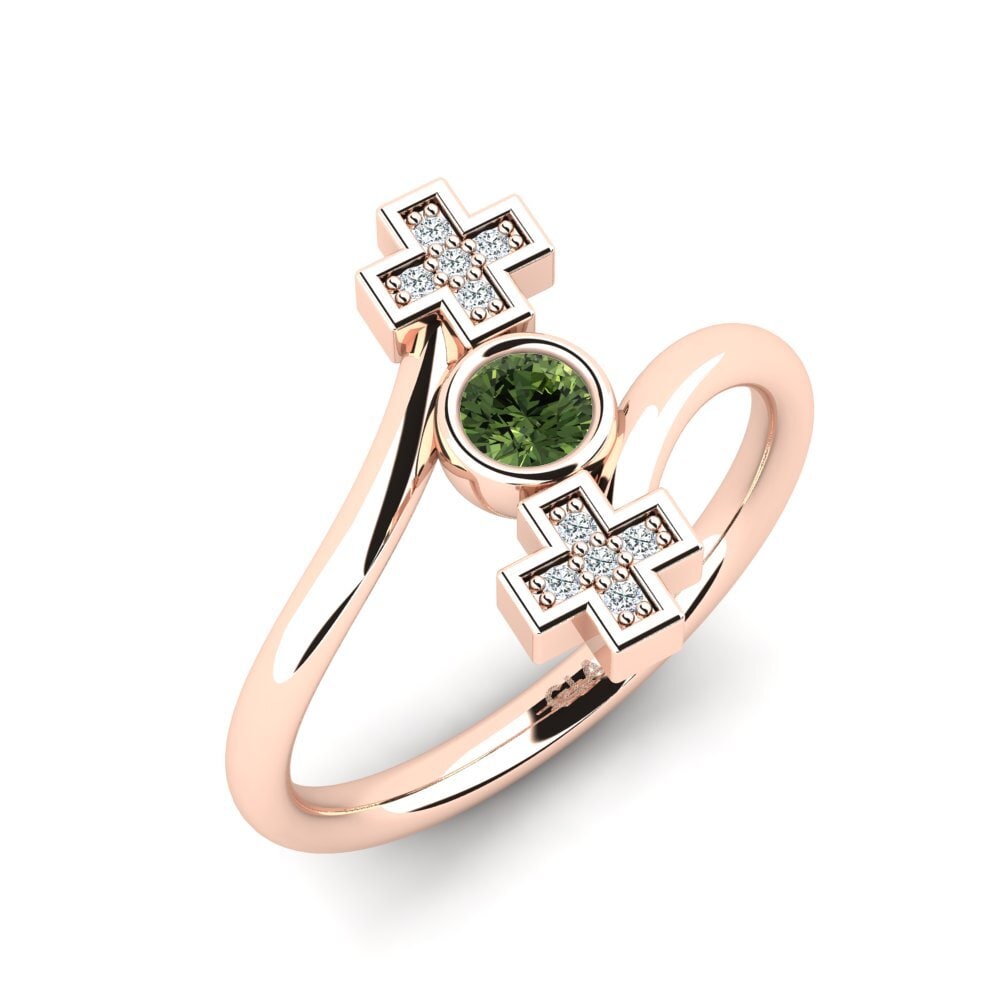 Saphir vert Bague Borghlide