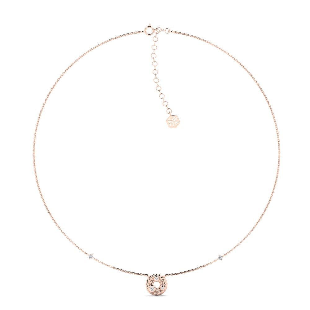 9ct Rose Gold Diamond Women's Choker Necklace Borjes