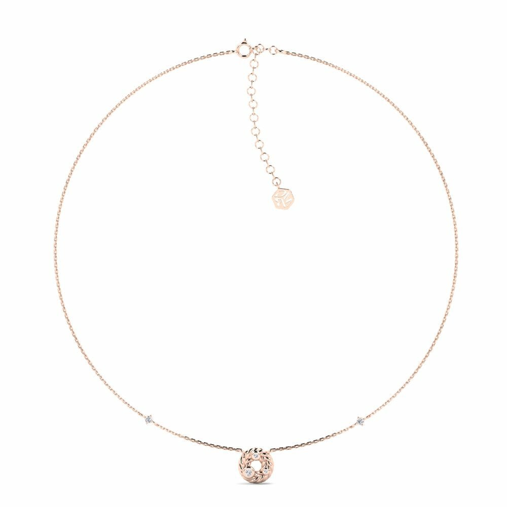 Vàng Hồng 18K Kim Cương Nhân Tạo Dây chuyền choker nữ Borjes