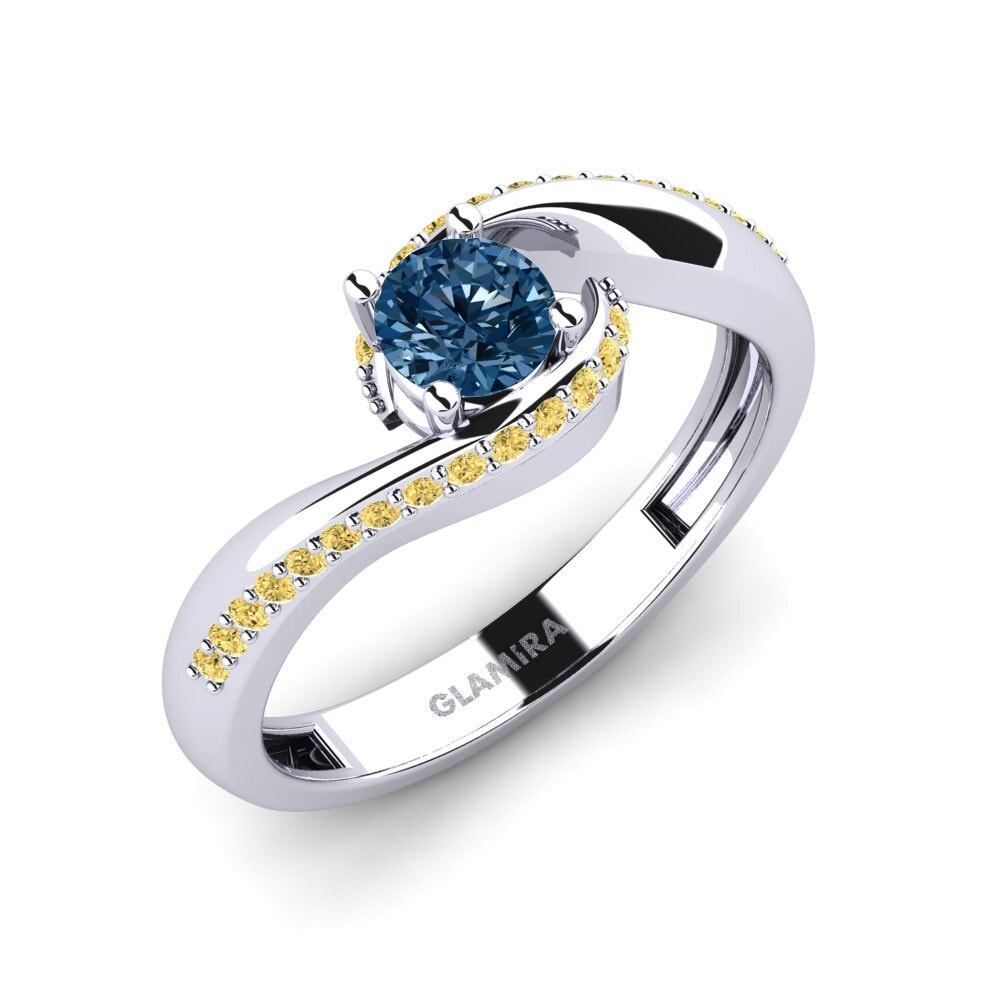Blue Diamond Engagement Ring Bostanget