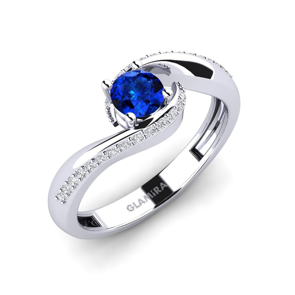 Sapphire (Lab Created) Engagement Ring Bostanget