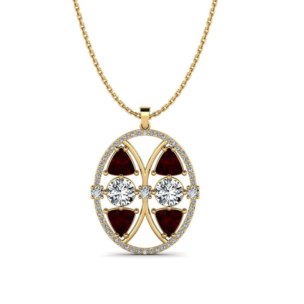 Trillion Garnet Women's Pendant Bothan