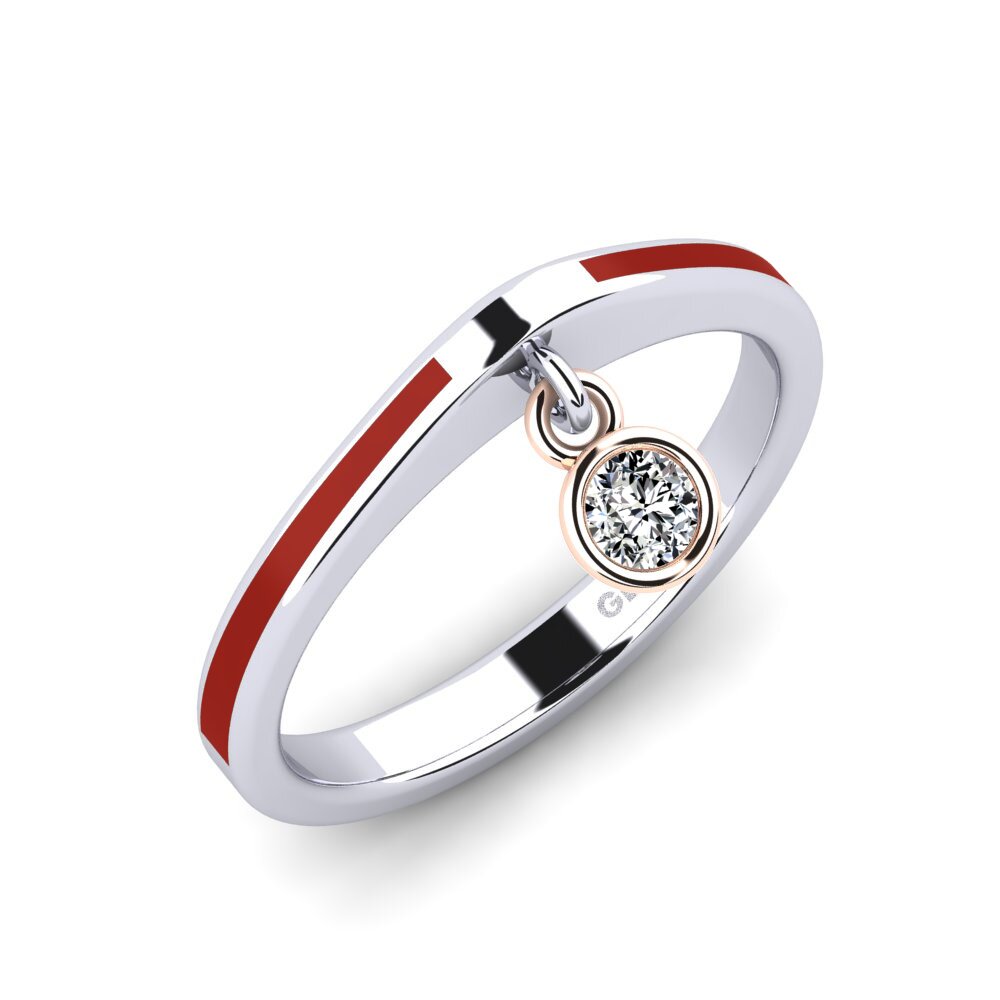 14ct White & Rose Gold Ring Botilda