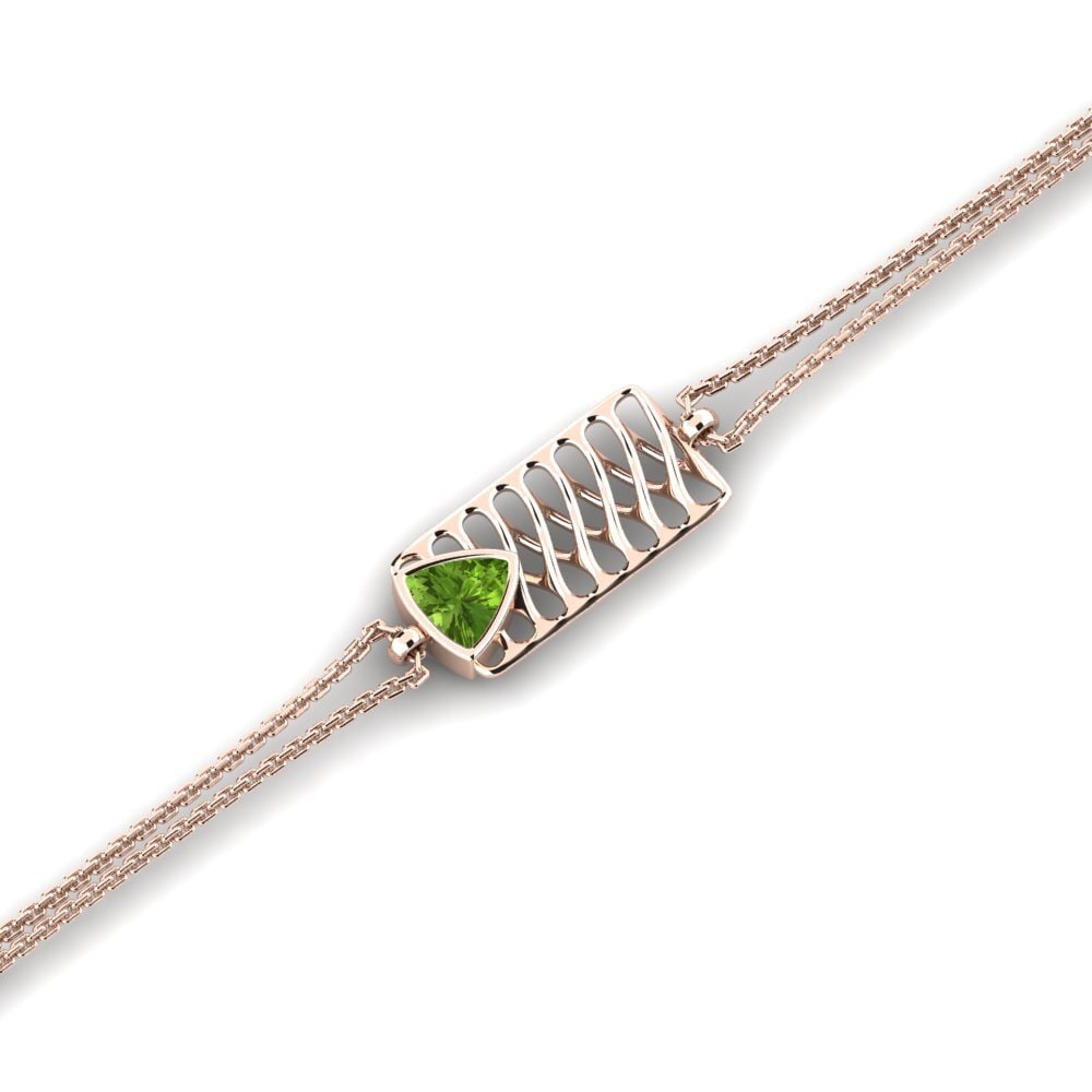9ct Rose Gold Peridot Women's Bracelet Boucher