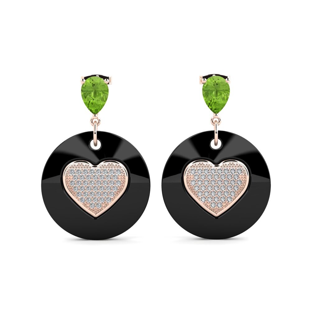 14ct Rose Gold Peridot Women's Earring Bourke