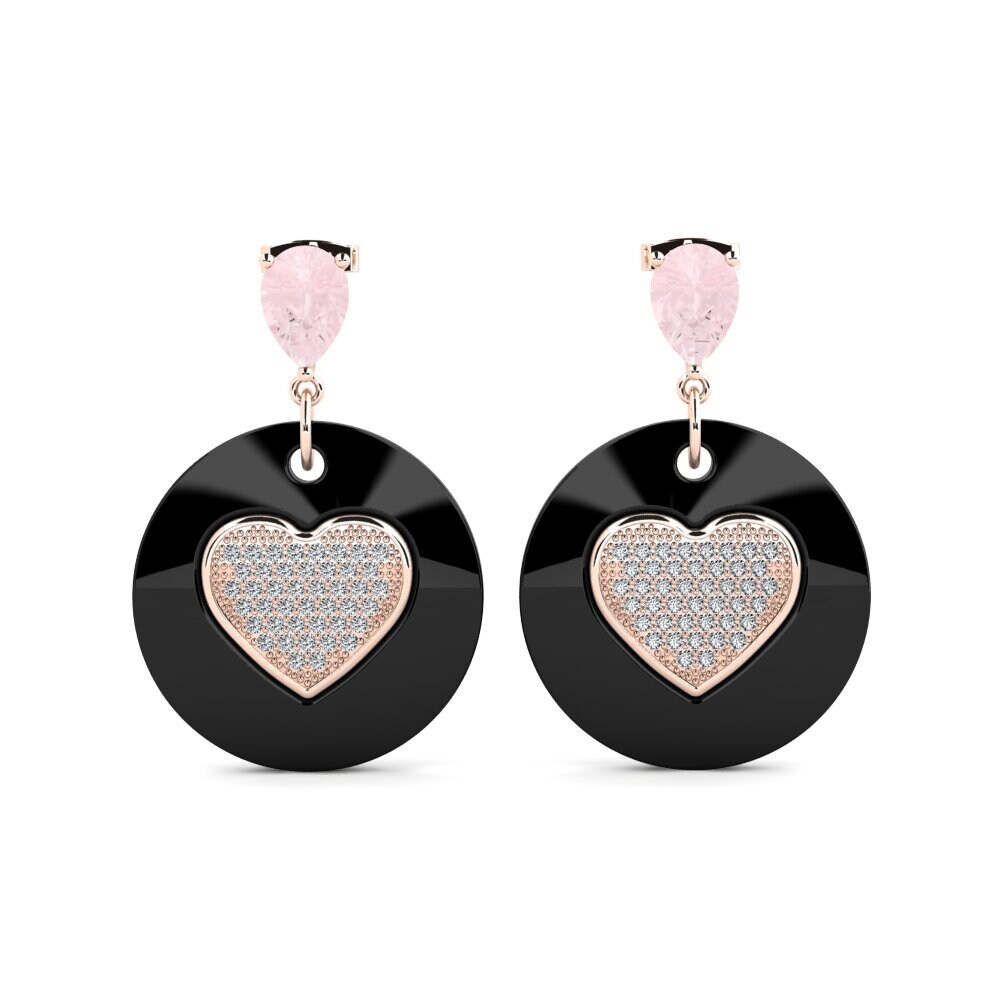 18ct Rose Gold Rose Quartz Women's Earring Bourke