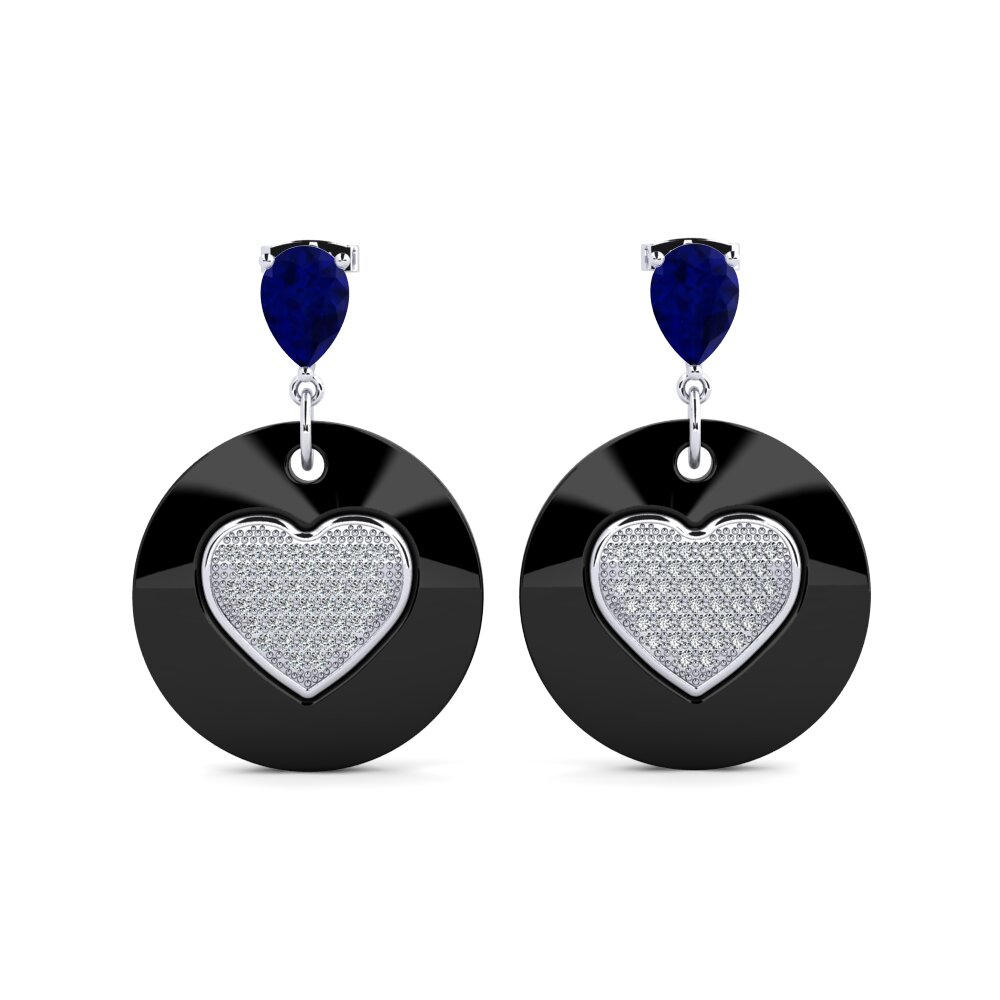White Silver Sapphire Women's Earring Bourke