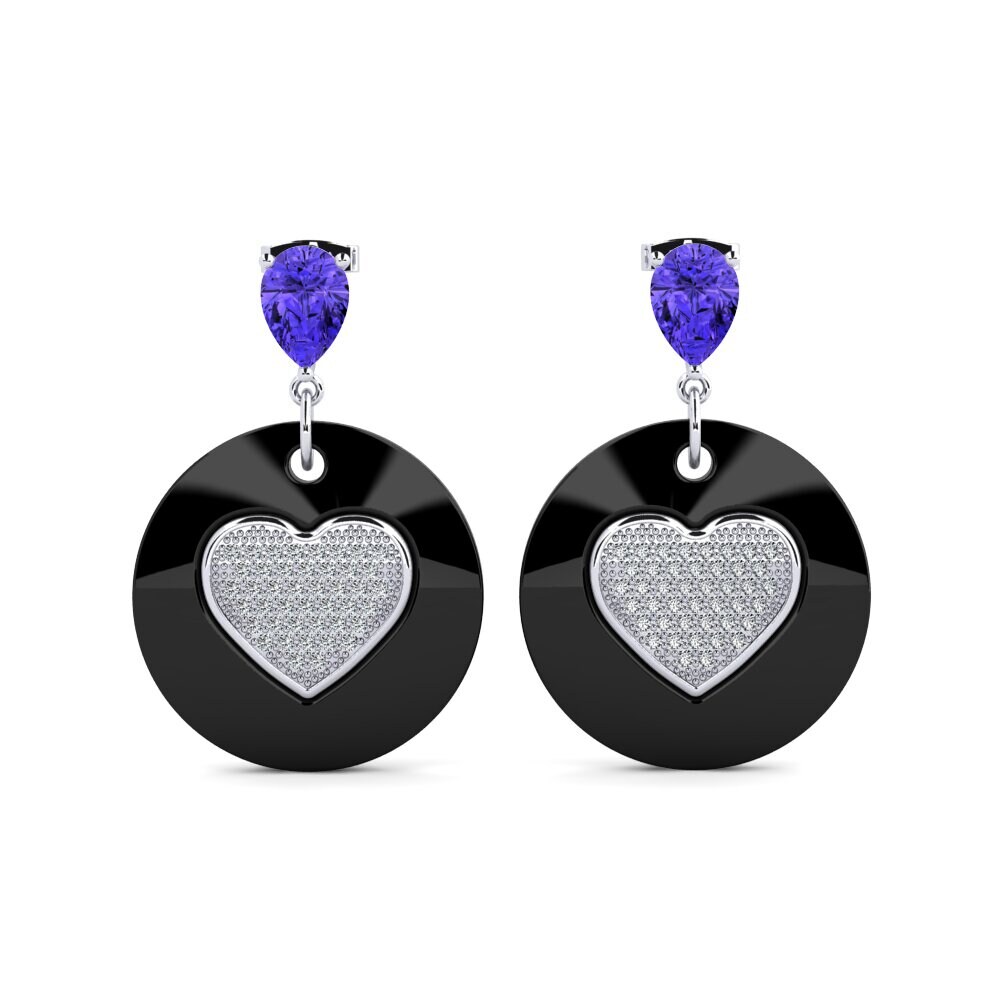 White Silver Tanzanite Women's Earring Bourke