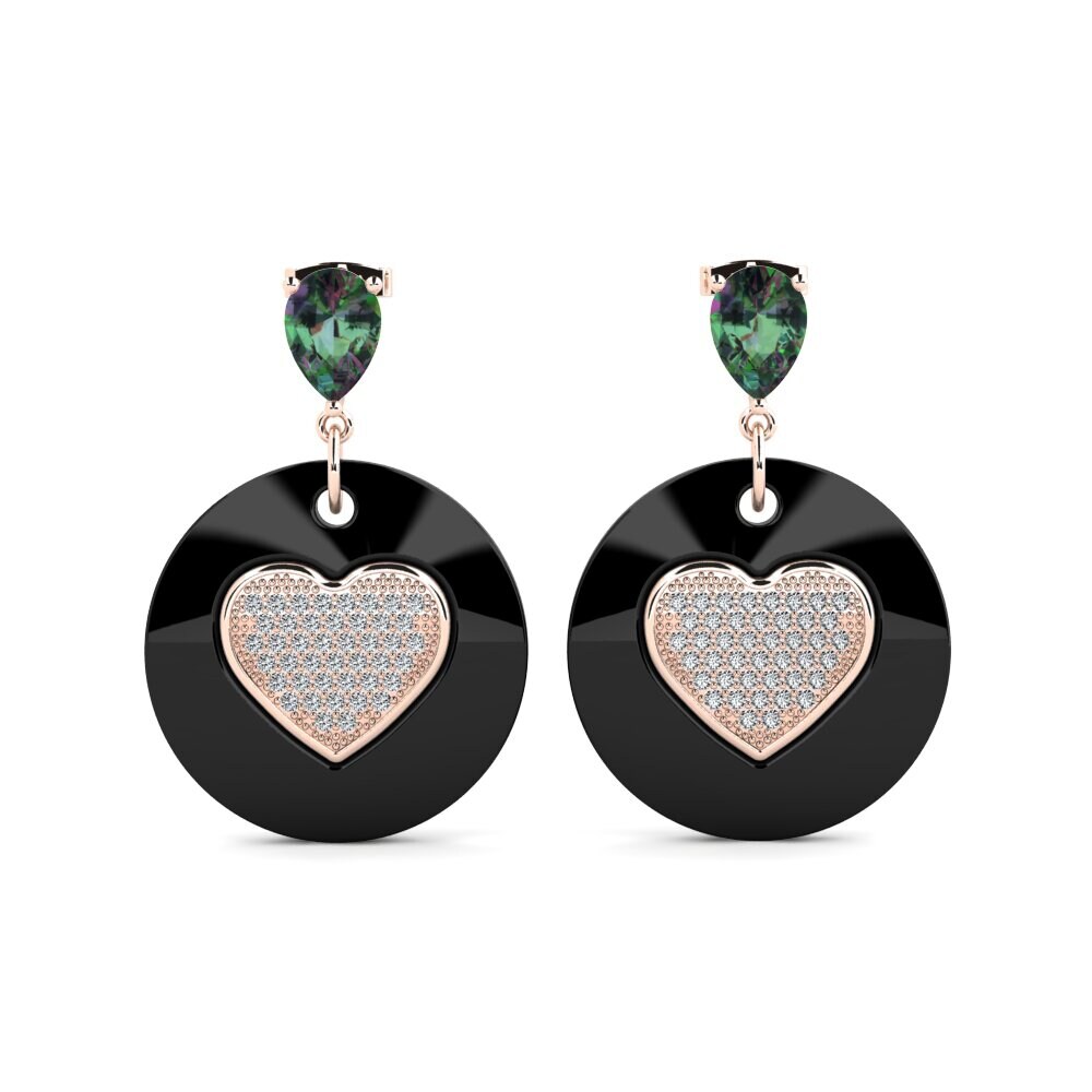 18ct Rose Gold Mystic Topaz Women's Earring Bourke