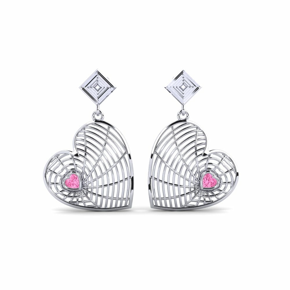 Roze Saffier Dames Oorbellen Bousquet