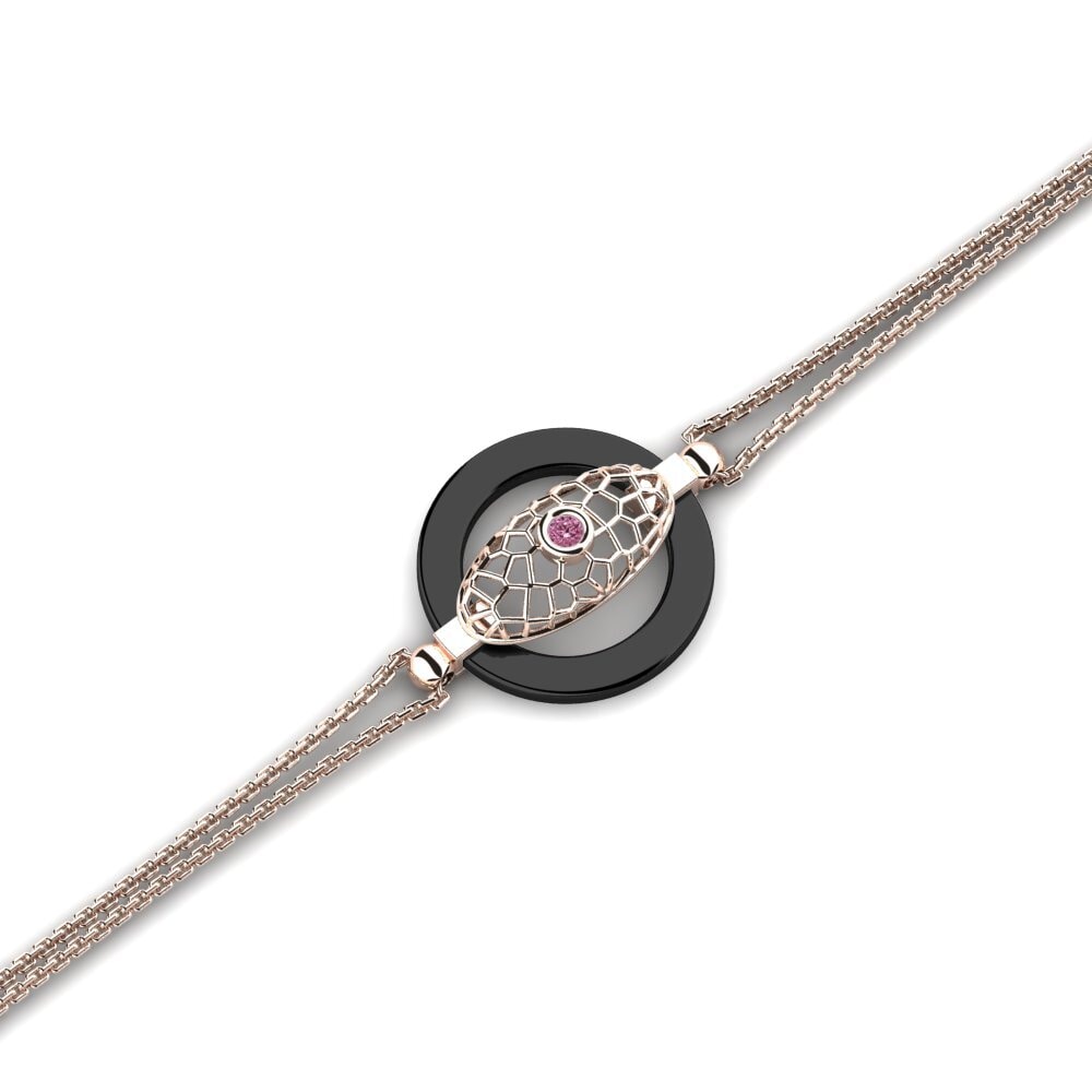 14K Rose Gold Rhodolite Garnet Bracelet Boutwell