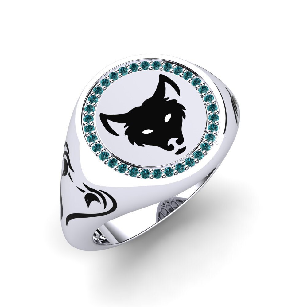 Diamante Azul Anillo de Hombre Boyd