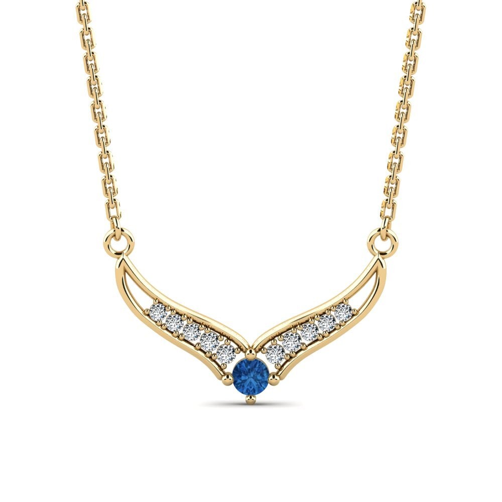 Dark Blue Zirconia Women's Necklace Boyza