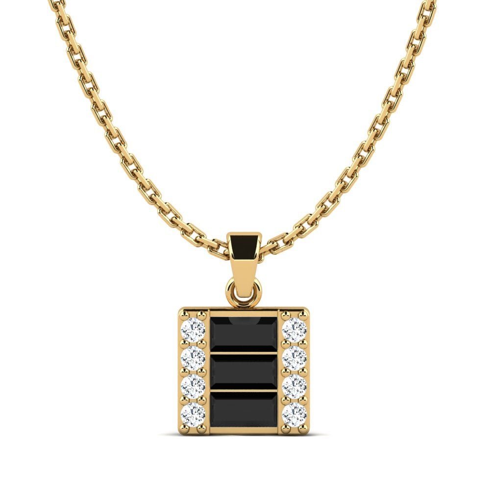 Baguette Black Sapphire Women's Pendant Bradford