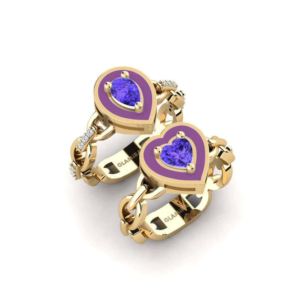 Tanzanite Stackable Ring Braks - SET