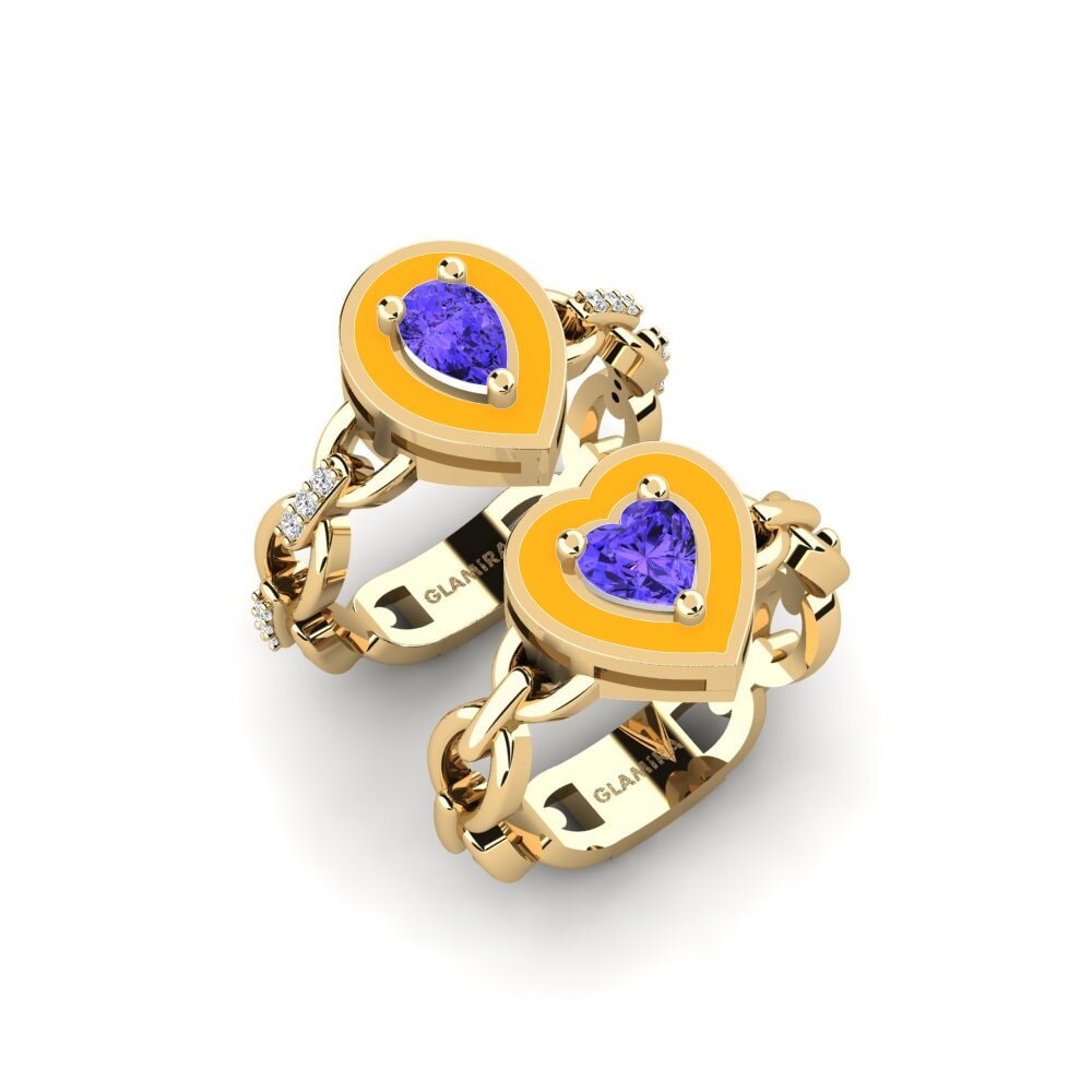 Tanzanite Stackable Ring Braks - SET