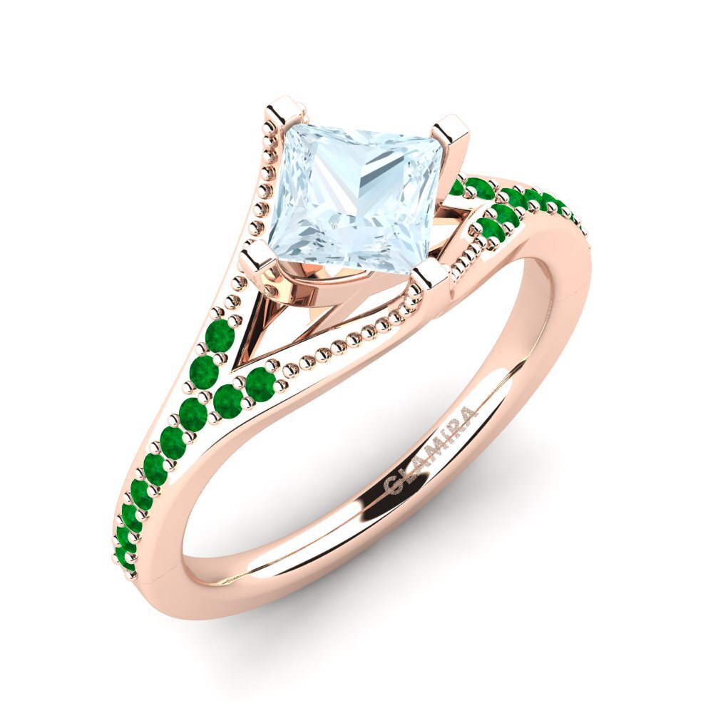18ct Rose Gold Engagement Ring Brambles