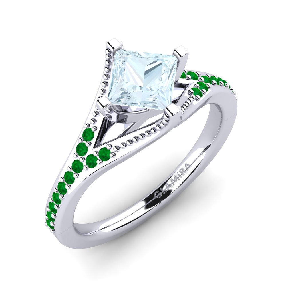 14ct White Gold Engagement Ring Brambles