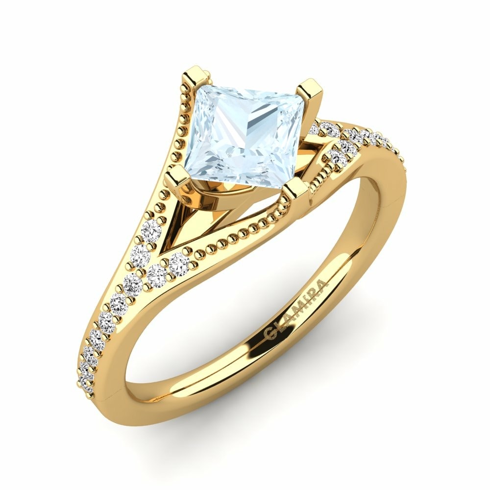 Vintage Aquamarine Engagement Ring Brambles