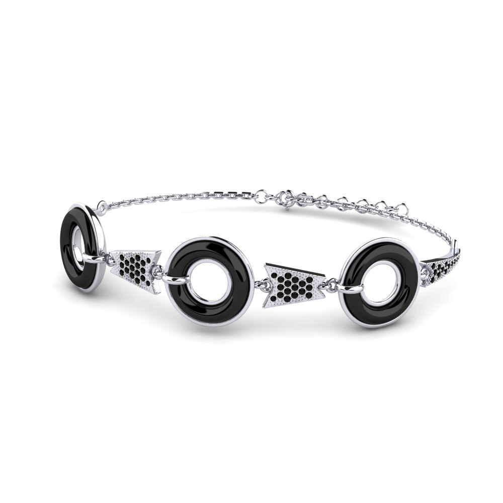950 Palladium Black Diamond Women's Bracelet Brame