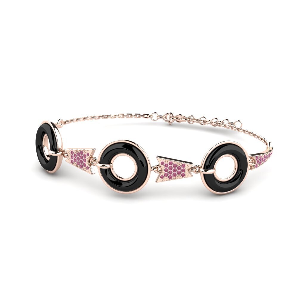 14K Rose Gold Rhodolite Garnet Bracelet Brame