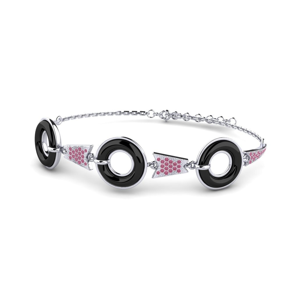 Platine 950 Grenat de Rhodolite Bracelet pour femme Brame