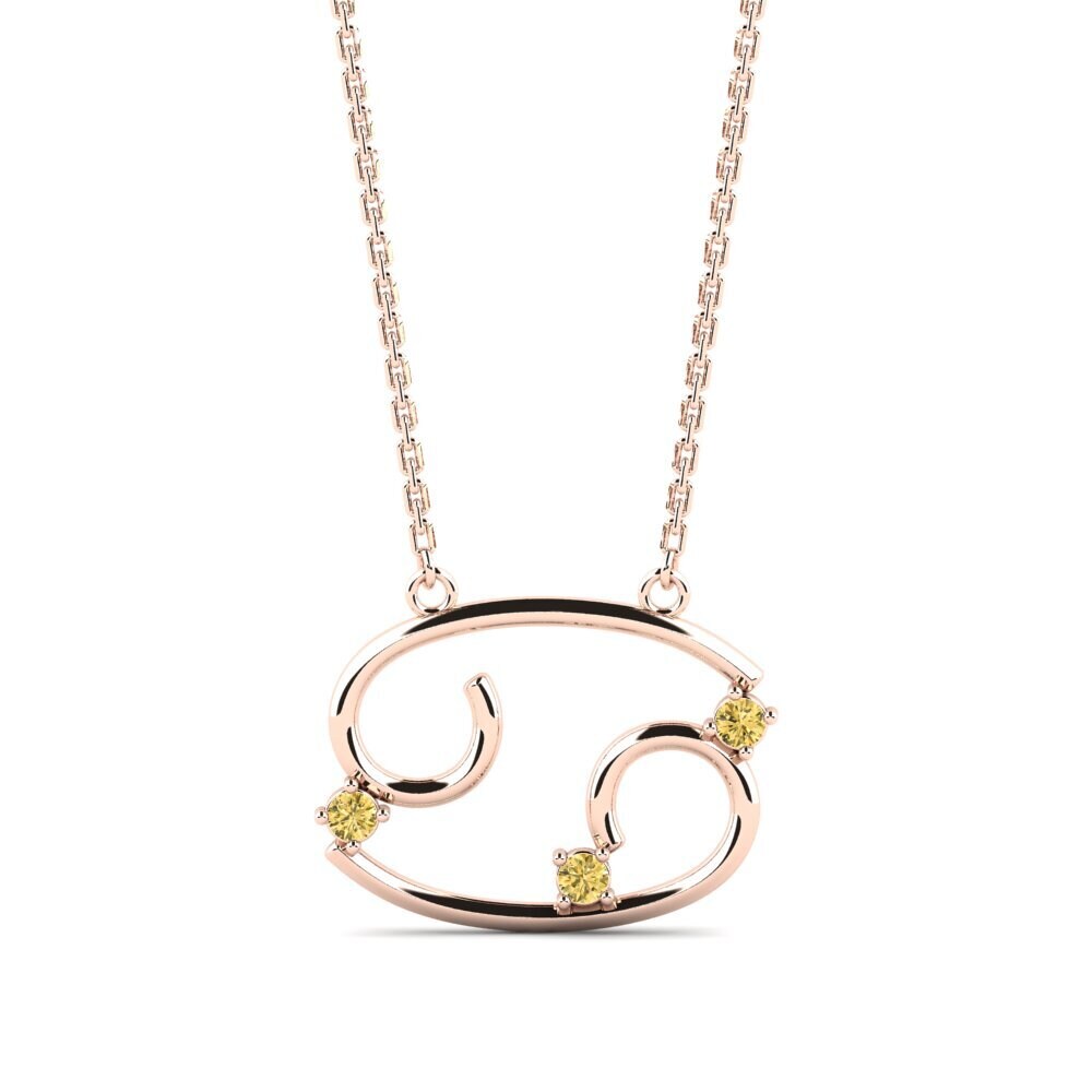 Diamante Amarillo Collar de Mujer Brandie - Cancer