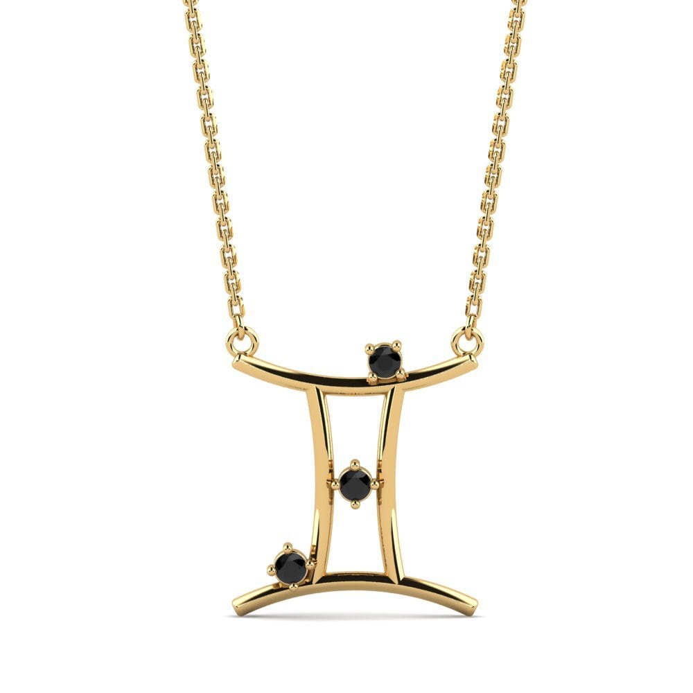 Black Sapphire Women's Necklace Brandie - Gemini